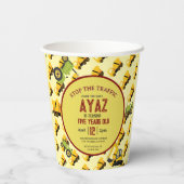 Gobelets En Papier Construction Dump Truck Party Boy Birthday  Paper (Verso)