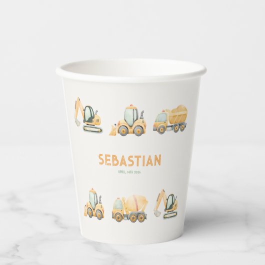 Gobelets En Papier Construction Dump Truck Party Paper Cup (Recto)
