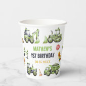 Gobelets En Papier Construction Enfants 1er anniversaire fête (Recto)