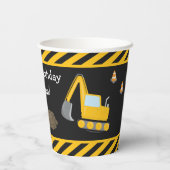 Gobelets En Papier Construction Joyeux Anniversaire avec Garçon d'âge (Verso)