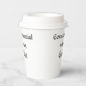 Gobelets En Papier Consubstantiel avec mon café (Droite)