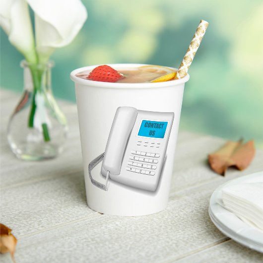 Gobelets En Papier Contactez-nous Téléphone