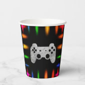 Gobelets En Papier Contrôleur de jeu vidéo Neon Jeu fête d'anniversai (Verso)