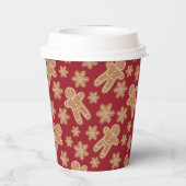 Gobelets En Papier Cookie Exchange Fête Gingerbread Bourgogne (Verso)