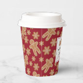 Gobelets En Papier Cookie Exchange Fête Gingerbread Bourgogne (Droite)