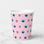 Gobelets En Papier Cookie Monster and Cookies Pink Pattern (Verso)