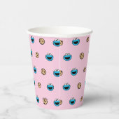 Gobelets En Papier Cookie Monster and Cookies Pink Pattern (Droite)