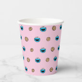 Gobelets En Papier Cookie Monster and Cookies Pink Pattern (Recto)