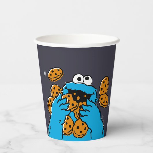Gobelets En Papier Cookie Monster Eating All the Cookies (Verso)