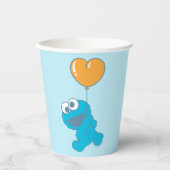 Gobelets En Papier Cookie Monster Heart Balloon (Recto)
