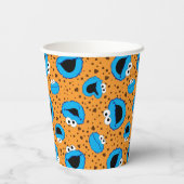 Gobelets En Papier Cookie Monster on Cookie Pattern (Verso)