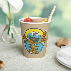 Gobelets En Papier Cookie Monster Rétro