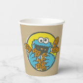 Gobelets En Papier Cookie Monster Retro (Verso)