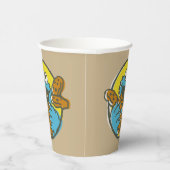 Gobelets En Papier Cookie Monster Retro (Droite)