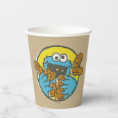 Gobelets En Papier Cookie Monster Retro (Recto)