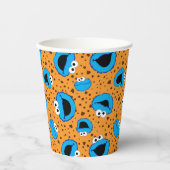 Gobelets En Papier Cookie Monster sur motif de cookie (Recto)
