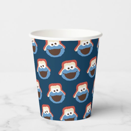 Gobelets En Papier Cookie Monster Woodland Face (Verso)