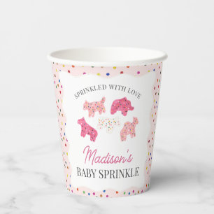 Gobelets En Papier Cookies animaux givrés rose Bébé