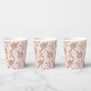 Gobelets En Papier Cookies de Noël avec tasses de papier à rayures ro
