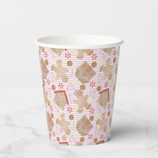 Gobelets En Papier Cookies de Noël avec tasses de papier Bleu (Verso)