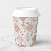 Gobelets En Papier Cookies de Noël avec tasses de papier Bleu (Droite)