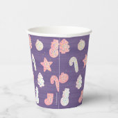 Gobelets En Papier Cookies de Noël Coupes en papier violet (Droite)