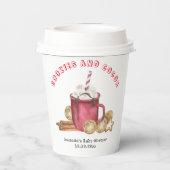 Gobelets En Papier Cookies de Noël et baby shower de cacao (Verso)