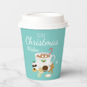 Gobelets En Papier Cookies de Noël et vacances chocolat chaud (Recto)