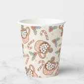 Gobelets En Papier Cookies et cacao fête d'anniversaire (Recto)