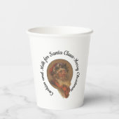 Gobelets En Papier Cookies et lait pour le Père Noël - Joyeux Noël (Verso)