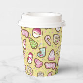 Gobelets En Papier Cookies Noël Jaune (Droite)