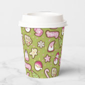 Gobelets En Papier Cookies Vert Noël (Verso)