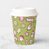 Gobelets En Papier Cookies Vert Noël (Recto)