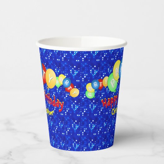 Gobelets En Papier Cool Amusants Ballons Anniversaire (Gauche)