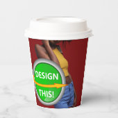 Gobelets En Papier COOL ! Coupe papier avec couvercle - 8oz - Pack 8 (Recto)