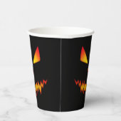 Gobelets En Papier Cool effrayant Jack O'Lantern visage Halloween noi (Droite)