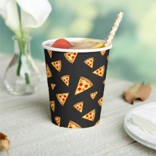 Gobelets En Papier Cool et fun pizza tranches motif