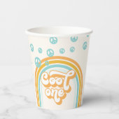 Gobelets En Papier Cool One Retro Boy 1er anniversaire (Recto)