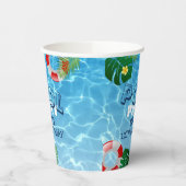 Gobelets En Papier Cool Pool Party | Nage Invitation d'anniversaire (Gauche)