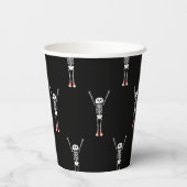 Gobelets En Papier Cool Skeleton Motif Halloween (Verso)