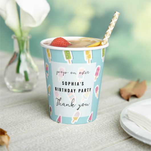 Gobelets En Papier Cool Summer Popsicle Anniversaire (Insitu)