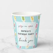 Gobelets En Papier Cool Summer Popsicle Anniversaire (Recto)