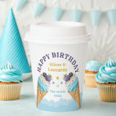 Gobelets En Papier Cool Twins Ice Cream Boys Anniversaire Papier Plaq