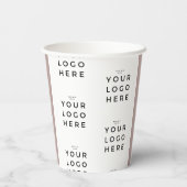 Gobelets En Papier Coordinateur des événements Premium Logo d'entrepr (Verso)