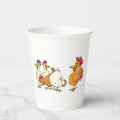 Gobelets En Papier Coq Et Poules (Recto)