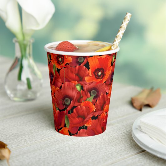 Gobelets En Papier Coquelicot (Insitu)