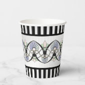 Gobelets En Papier Coques Pastel Art Nouveau, Lys & Arches Noires (Verso)