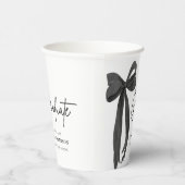Gobelets En Papier Coquette Black Bow moderne Graduate Graduate (Droite)