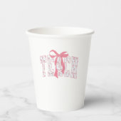 Gobelets En Papier Coquette Bow Pencil Design Enseignants Enseignants (Recto)