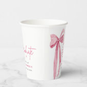 Gobelets En Papier Coquette de la botte rose moderne Graduate Graduat (Droite)